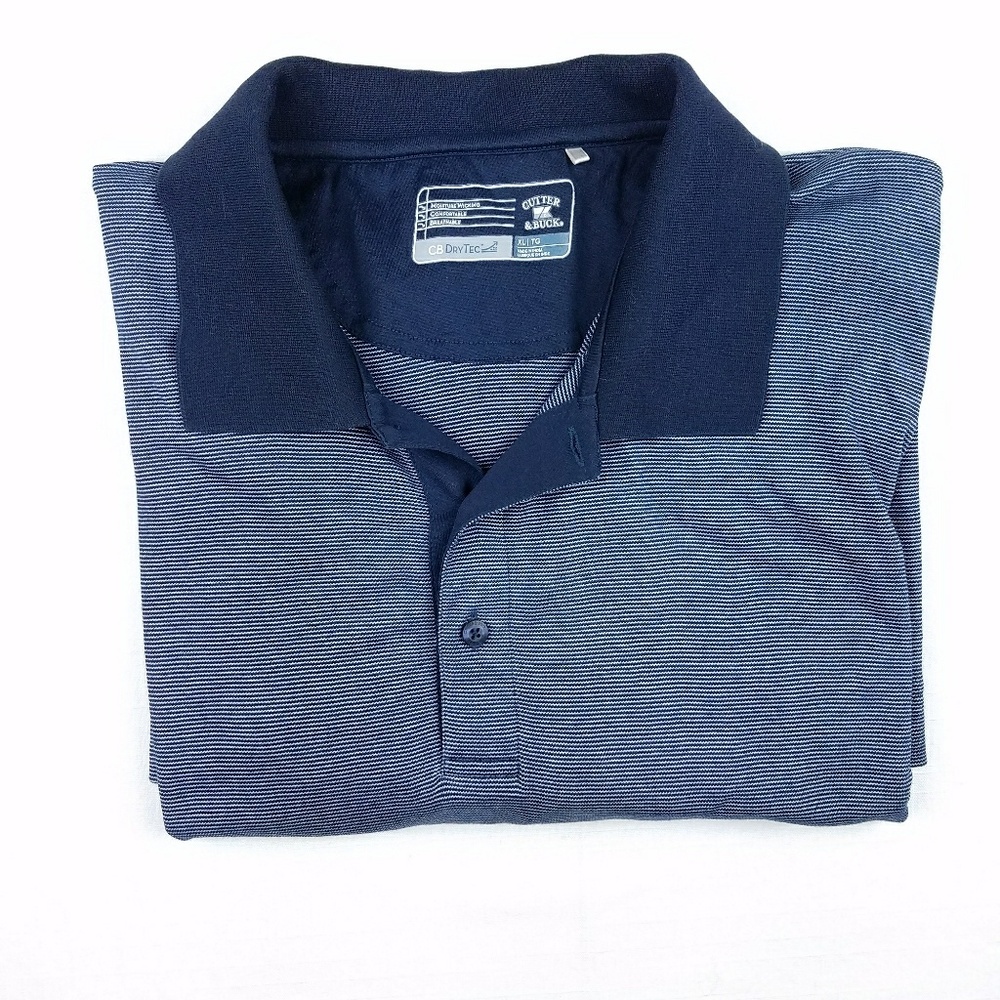 Cutter & Buck blue and white DryTec polo XL